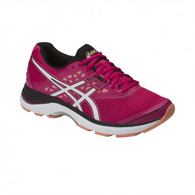 Chaussures Running ASICS Femme Gel Pulse 9 Rose Blanch Noir AH 2017
