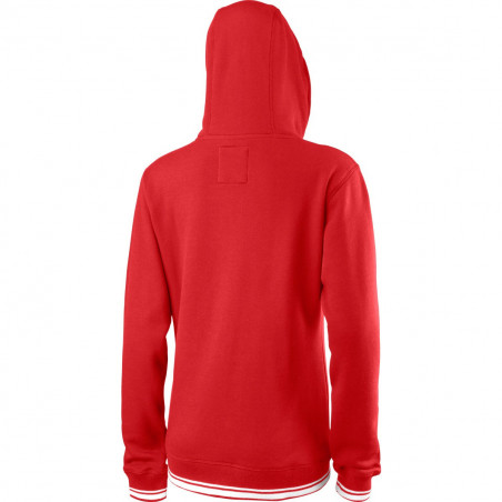 Veste à capuche WILSON Femme Zippée W Team Script Hoody Rouge 2018