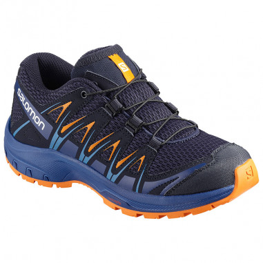 Chaussures Running SALOMON Garçon XA Pro 3D J  Bleu / Orange PE 2019