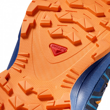 Chaussures Running SALOMON Garçon XA Pro 3D J  Bleu / Orange PE 2019