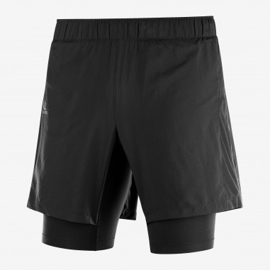 Short Running SALOMON Homme AGILE TWINSKIN SHORT Noir AH 2020