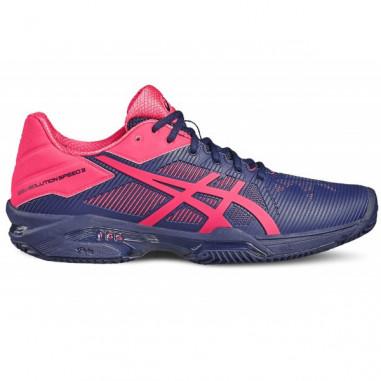 Chaussure ASICS Femme Gel-Solution Speed 3 Clay Purple / Rose Fushia PE 2016