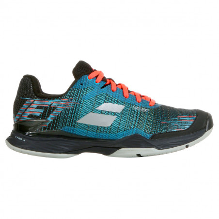 Chaussures BABOLAT Homme Jet Mach II AC Bleu / Noir / Fushia 2019