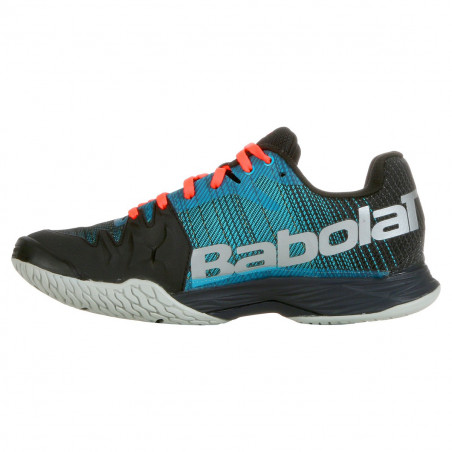 Chaussures BABOLAT Homme Jet Mach II AC Bleu / Noir / Fushia 2019
