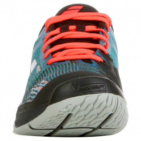 Chaussures BABOLAT Homme Jet Mach II AC Bleu / Noir / Fushia 2019