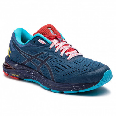 Chaussures Running ASICS Homme GEL-CUMULUS 20 LE Bleu/Turquoise/Rouge PE 2019