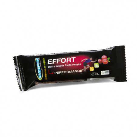 Barre énergétique ERGYSPORT EFFORT Barre saveur fruits rouge x 25g