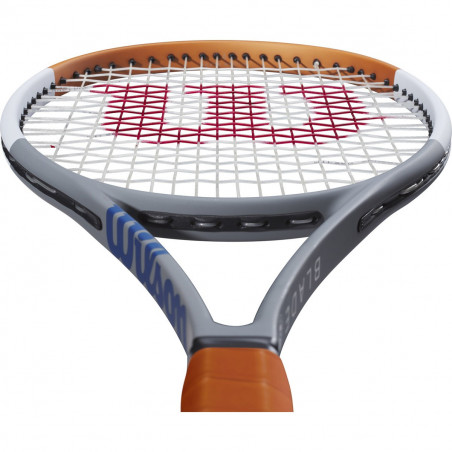 Raquette WILSON Blade 98 16X19 V7.0 Roland Garros LTD Gris / Ocre (305 g) 2020