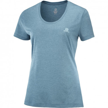 T-Shirt Running SALOMON Femme AGILE SS TEE  Bleu Turquoise AH 2021