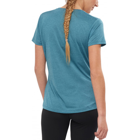 T-Shirt Running SALOMON Femme AGILE SS TEE  Bleu Turquoise AH 2021