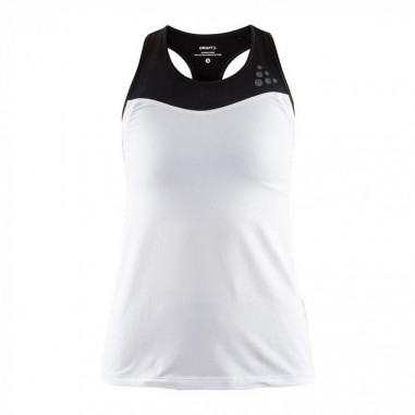 Débardeur Running CRAFT Femme Shade Singlet Blanc / Noir PE 2019