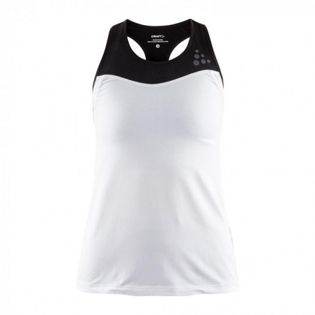 Débardeur Running CRAFT Femme Shade Singlet Blanc / Noir PE 2019