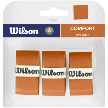 Surgrip WILSON Pro Overgrip Comfort Clay Roland Garros Ocre x3