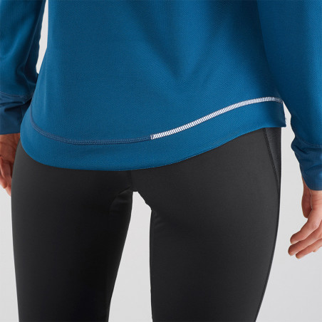 Veste Running SALOMON Femme Agile LS Hoodie W Bleu AH 2019