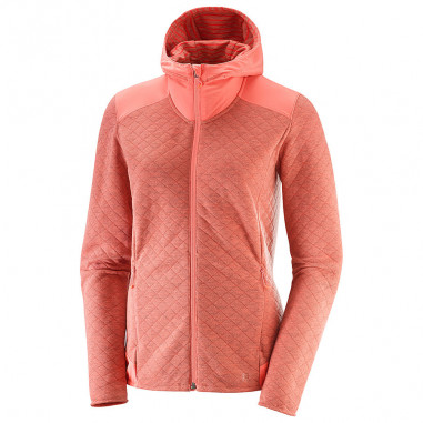 Veste Running SALOMON Femme Elevate FZ Midlayer W Rose AH 2018