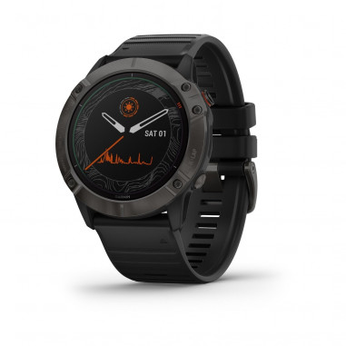 Montre GARMIN Fenix 6X PRO SOLAR TI Carbon Gray 2021