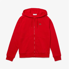 Veste à capuche zipéée LACOSTE Femme MOLLETON Rouge AH 2021