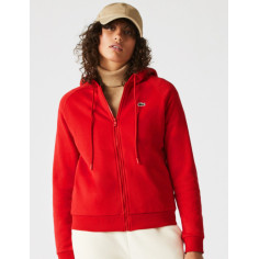 Veste à capuche zipéée LACOSTE Femme MOLLETON Rouge AH 2021 2