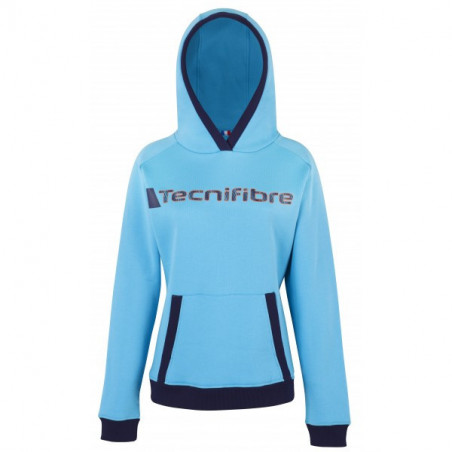 Veste à capuche TECNIFIBRE Femme Hoodie Bleu Azur PE 2018