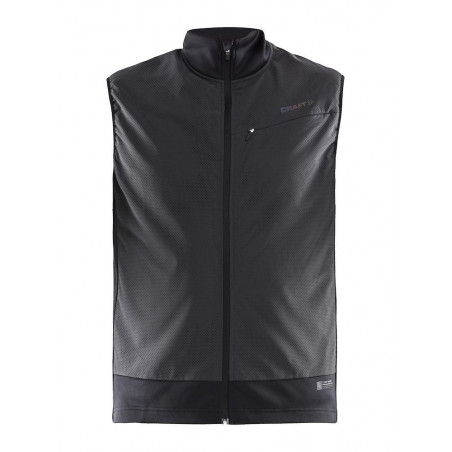 Veste sans manche Running CRAFT Homme Zippée Lumen Subzero Body Noir AH 2020