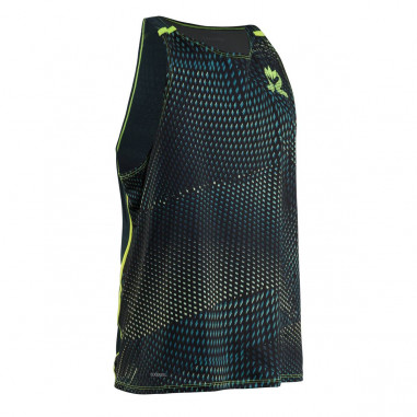 Débardeur Running SALMING Hommme Breeze Noir / Vert Fluo PE 2019