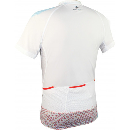 T-Shirt Running RAIDLIGHT Homme Performer SS Top Blanc / Bleu / Rouge PE 2019