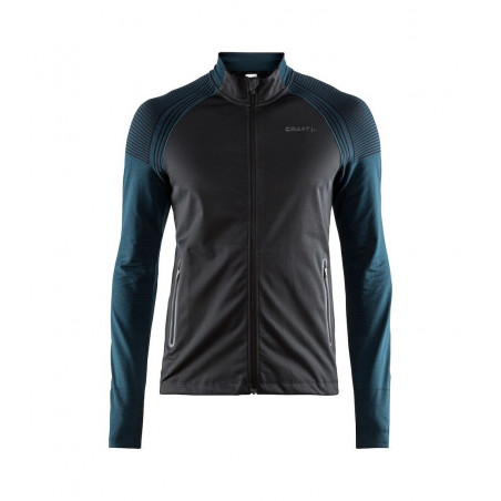 Veste Running CRAFT Homme Urban Run Fuseknit Noir / Bleu AH 2018