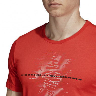 T-Shirt ADIDAS Homme MCODE GRAPH Tee Rouge PE 2019