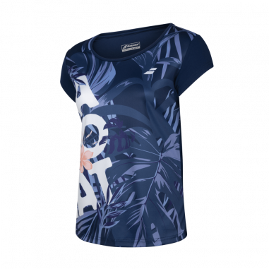 T-Shirt BABOLAT Femme EXERCISE GRAPHIC TEE Bleu / Rouge AH 2020
