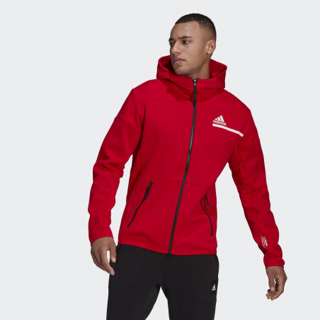 Veste à capuche zippée ADIDAS Homme ZNE FZ Rouge PE 2021