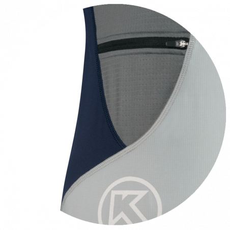 T-Shirt Running KINETIK Femme Fusion SS Zip WSC Bleu / Blanc / Rose PE 2019