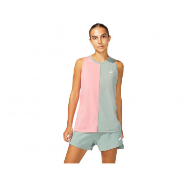 Débardeur Running ASICS Femme TOKYO TANK Rose/Kaki PE 2021