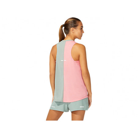 Débardeur Running ASICS Femme TOKYO TANK Rose/Kaki PE 2021