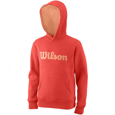 Veste à capuche WILSON Fille Junior Script Cotton Corail 2020