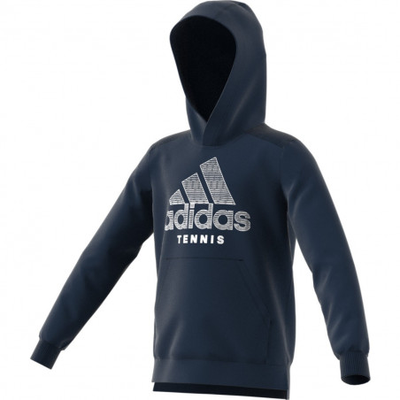 Veste à capuche ADIDAS Junior K Club Hoodie Bleu / Blanc PE 2019