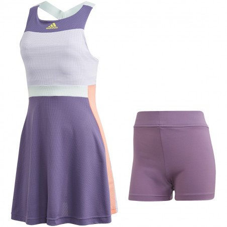 Robe ADIDAS Femme HEAT RDY Dress Open d'Australie Mauve / Ver / Orange PE 2020