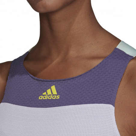 Robe ADIDAS Femme HEAT RDY Dress Open d'Australie Mauve / Ver / Orange PE 2020