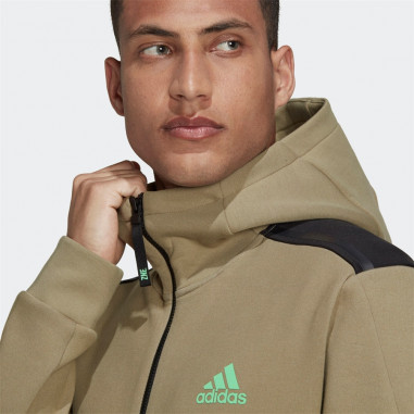 Veste à capuche zippée ADIDAS Homme ZNE FZ Kaki...