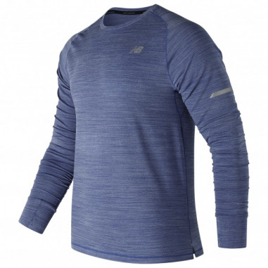 T-Shirt Manches Longues Running NEW BALANCE Homme Seasonaless Gris AH 2018
