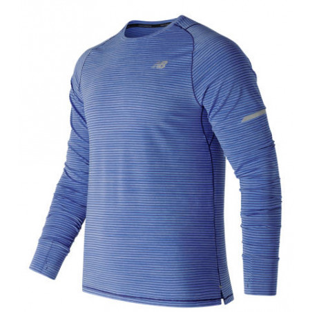 T-Shirt Manches Longues NEW BALANCE Homme Seasonaless Bleu AH 2017
