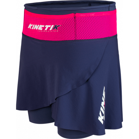 Short Running KINETIK Femme Ultra Skirt  Bleu / Rose PE 2019