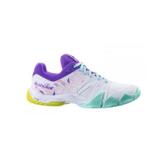 Chaussures Padel BABOLAT Femme Pulsa Blanc / Lilas / Vert...