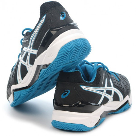 Chaussure ASICS Homme Gel-Resolution 6 Noir / Blanc / Bleu AH 2016