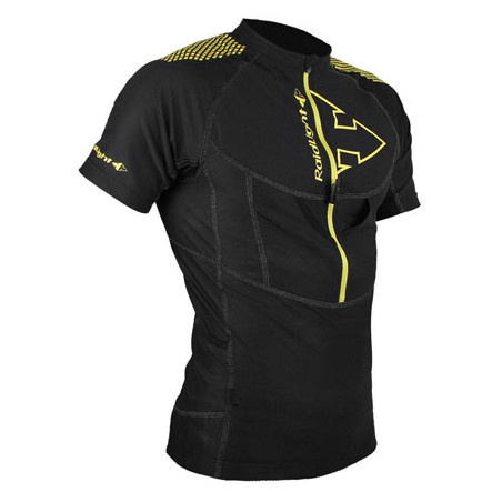 T shirt Running RAIDLIGHT Homme XP Fit 3D Noir/Jaune PE 2017