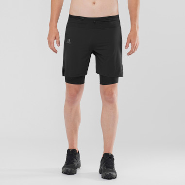 Short Running SALOMON Homme EXO MOTION TWINSKIN SHORT Noir PE 2020