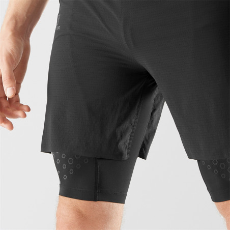 Short Running SALOMON Homme EXO MOTION TWINSKIN SHORT Noir PE 2020