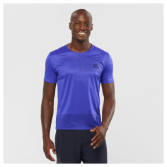 T-Shirt Running SALOMON Homme Sense Tee Bleu  / Noir PE 2021 2