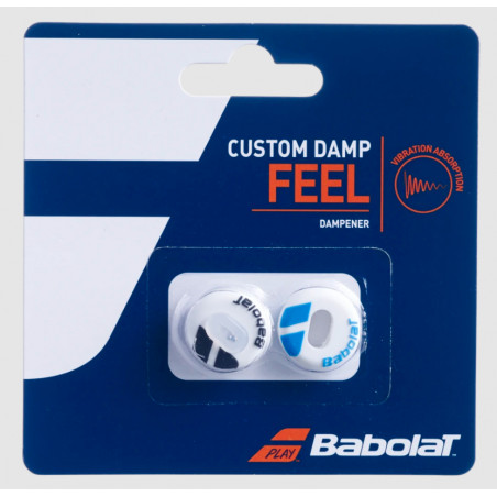 Antivibrateur BABOLAT CUSTOM DAMP x2 Blanc / Bleu 