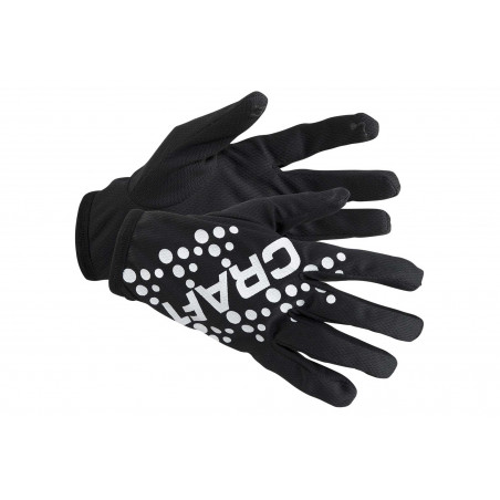 Gants CRAFT Gants de Running Fins Imprimés Noir AH 2018
