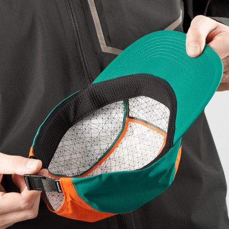 Casquette SALOMON BONATTI WATERPROOF FIVE Vert Cèdre / Orange AH 2021